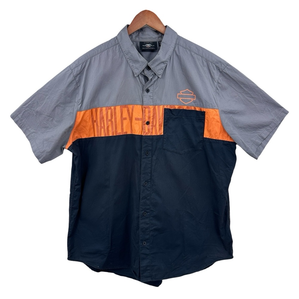 HARLEY DAVIDSON Mechanic Shirt Button Down Biker Motorcycle